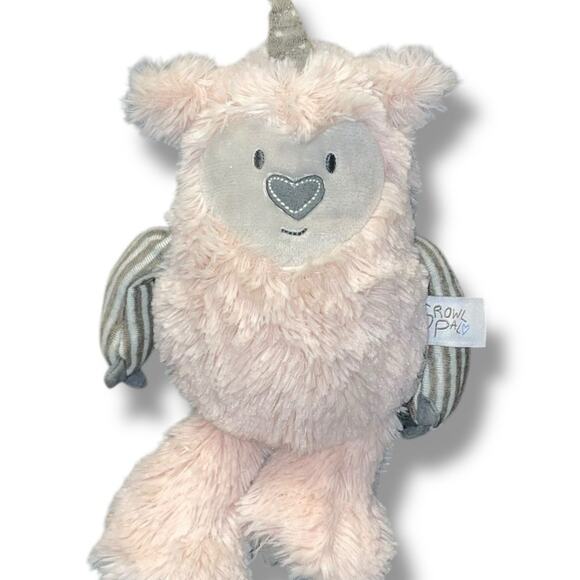 Demdaco Plush Growl Pal Unicorn Dreams Horn Monster Stuffed Animal Nursery 10” - Picture 2 of 10